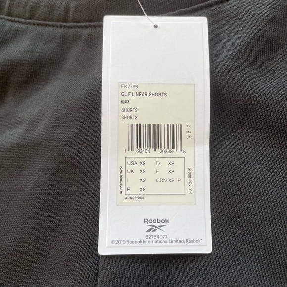 NWT REEBOK CLASSICS LINEAR  SHORTS - XS - Picture 6 of 10